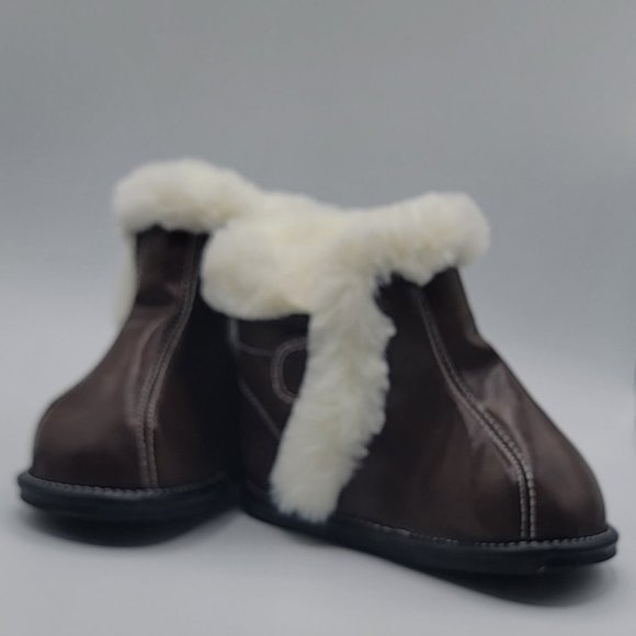 JACK & LILY Baby Brown Faux Fur Lined Boots - Picture 1 of 3